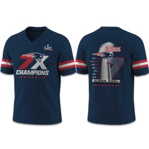 Patriots Super Bowl 7x Champions 2026 Football Jersey (1)