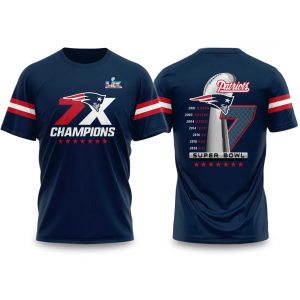 Patriots Super Bowl 7x Champions 2026 Shirt (1)