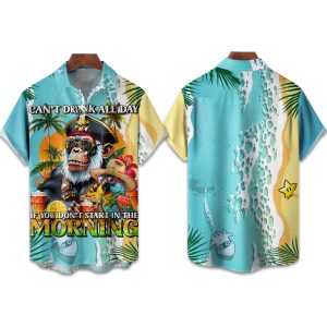 Can't Drink All Day If You Don't Start In The Morning Hawaiian Shirt (1)