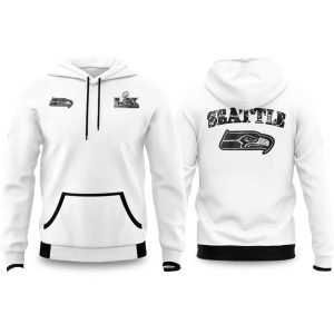 Seahawks Super Bowl 2026 Opening Night White Hoodie (1)