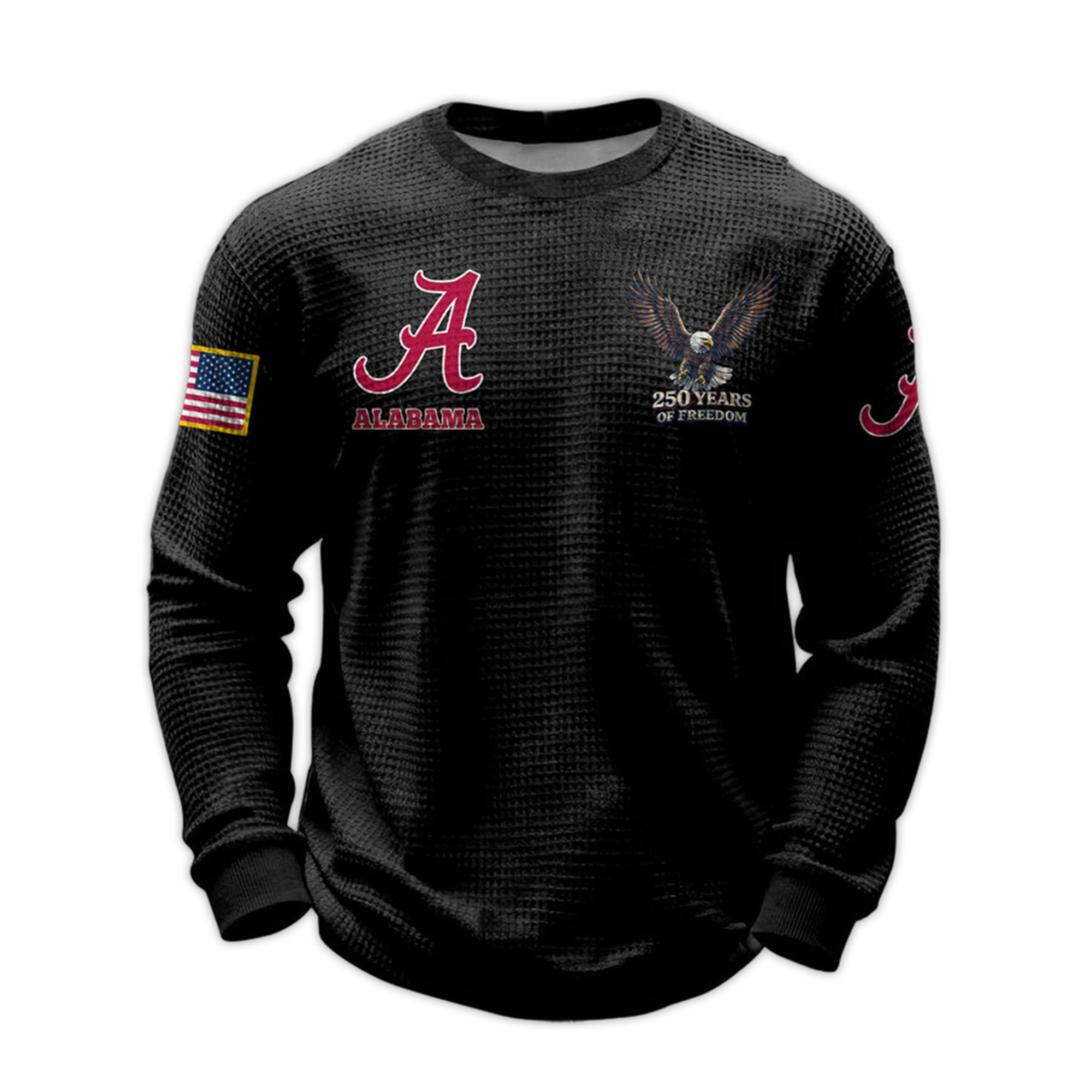2026 Alabama 250 Years Of Freedom Waffle Sweatshirt 2026 Alabama 250 Years Of Freedom Waffle Sweatshirt