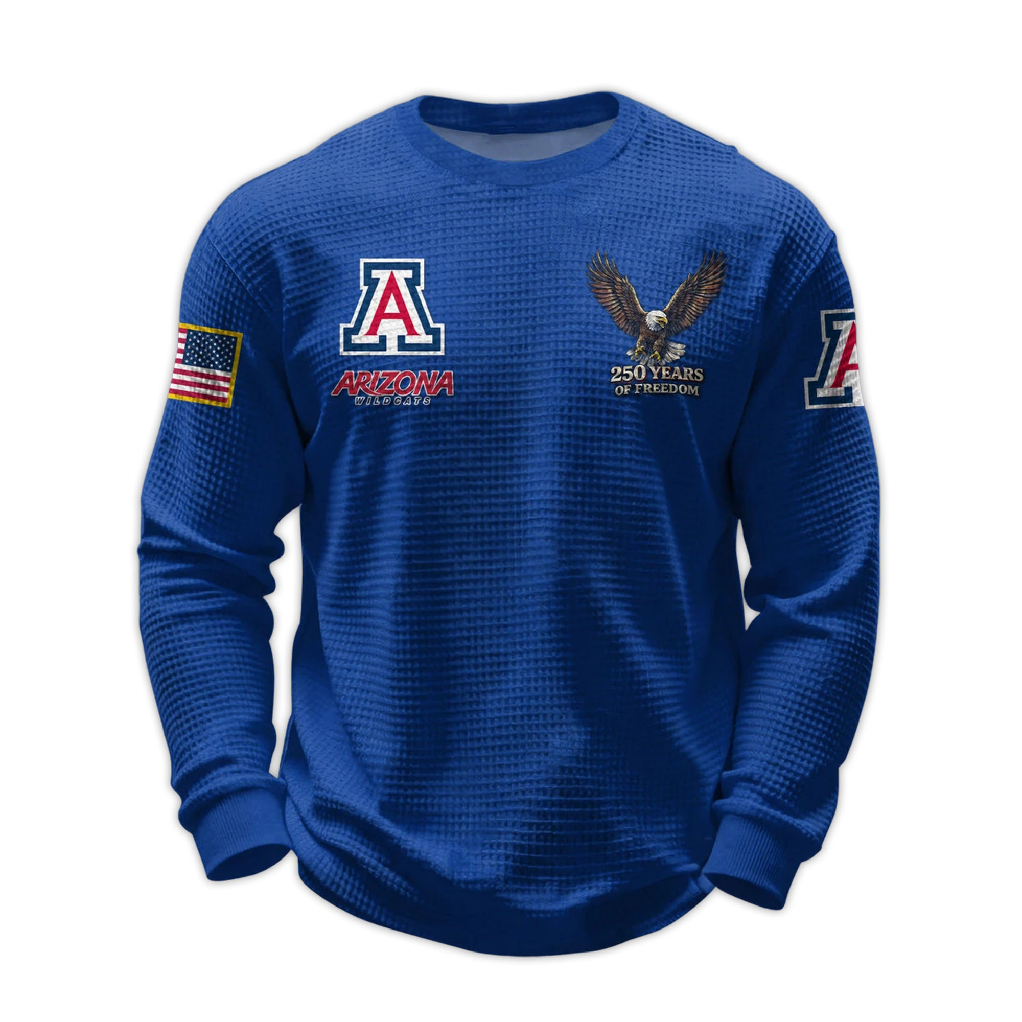 2026 Arizona Wildcats 250 Years Of Freedom Waffle Sweatshirt 4 2026 Arizona Wildcats 250 Years Of Freedom Waffle Sweatshirt 4