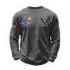 2026 Jayhawks 250 Years Of Freedom Waffle Sweatshirt 4