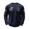 2026 Jayhawks 250 Years Of Freedom Waffle Sweatshirt 5