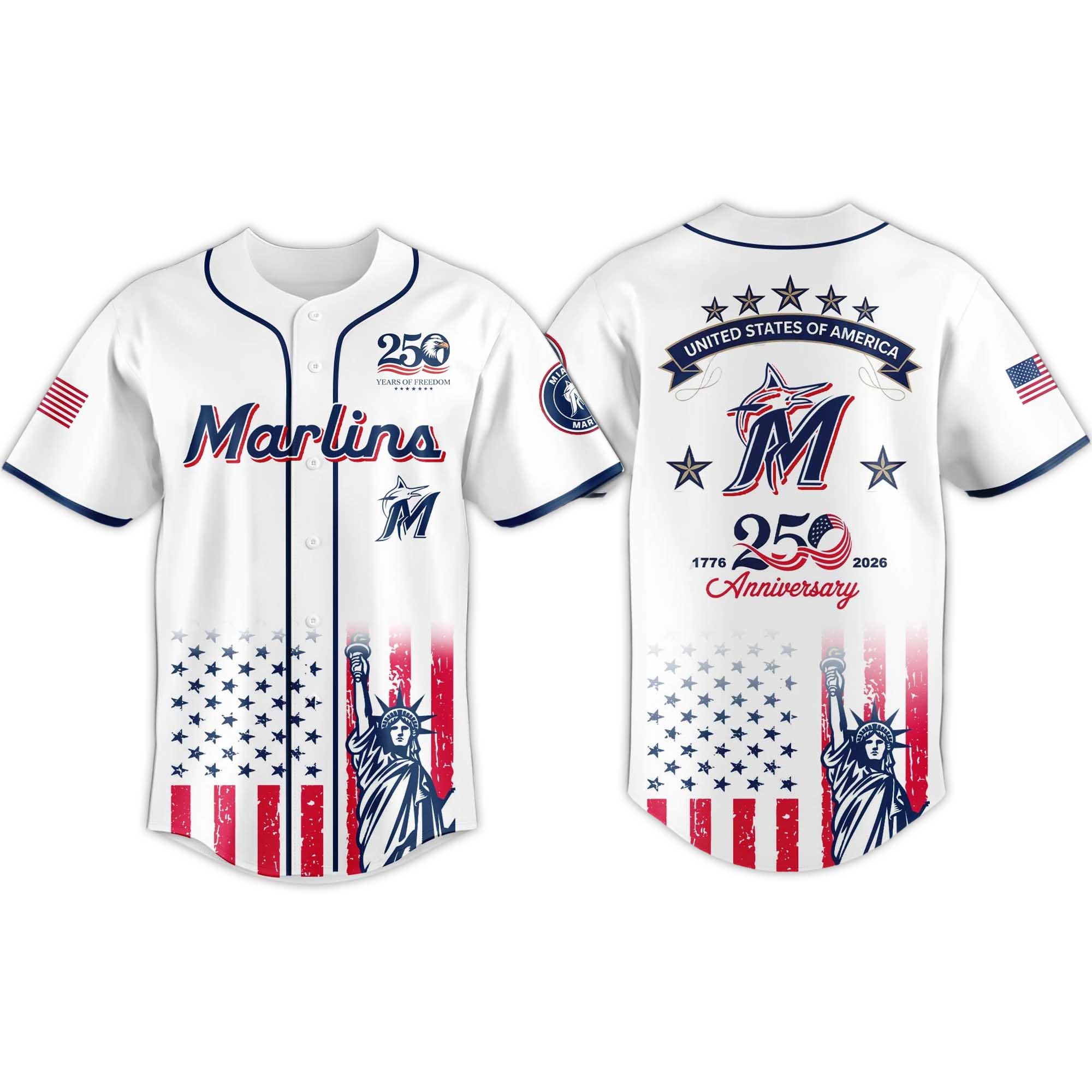 2026 Marlins America’s 250th Anniversary Jersey 1 2026 Marlins America's 250th Anniversary Jersey 1