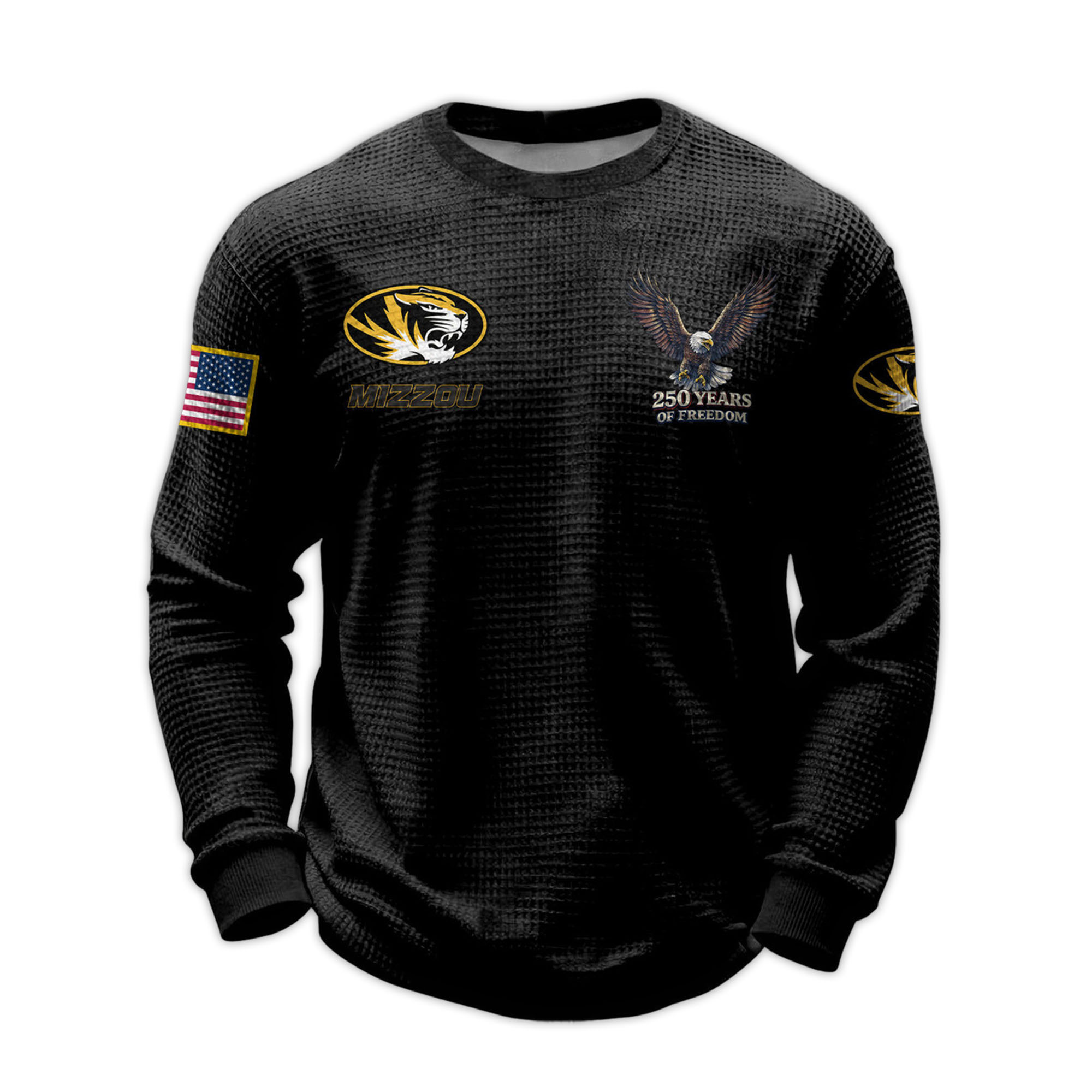 2026 Mizzou 250 Years Of Freedom Waffle Sweatshirt 5 2026 Mizzou 250 Years Of Freedom Waffle Sweatshirt 5