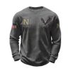 2026 Navy 250 Years Of Freedom Waffle Sweatshirt 3