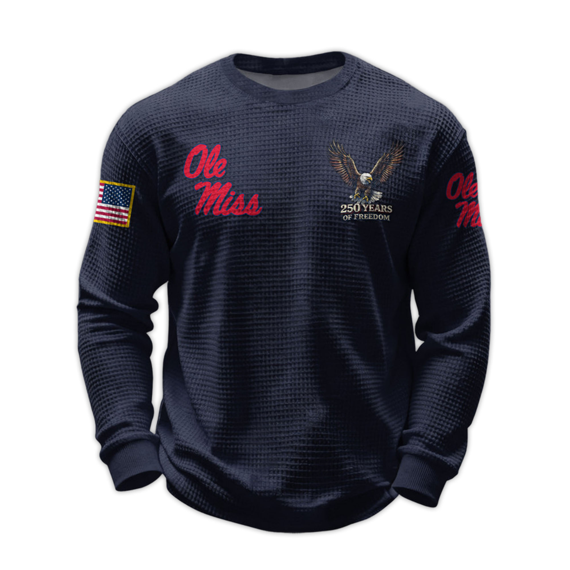 2026 Ole Miss 250 Years Of Freedom Waffle Sweatshirt 5 2026 Ole Miss 250 Years Of Freedom Waffle Sweatshirt 5