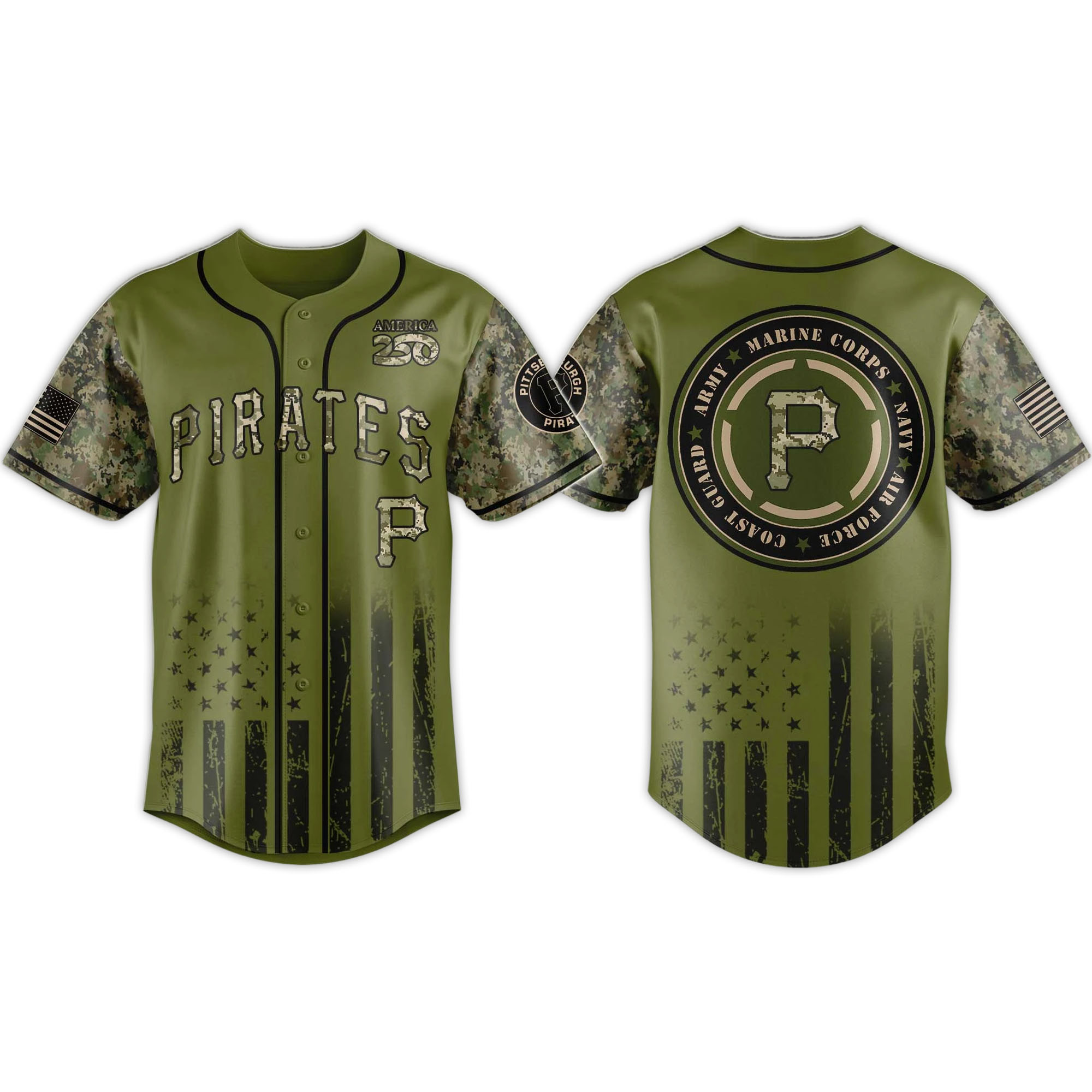 2026 Pirates Military Appreciation Night Jersey 2026 Pirates Military Appreciation Night Jersey
