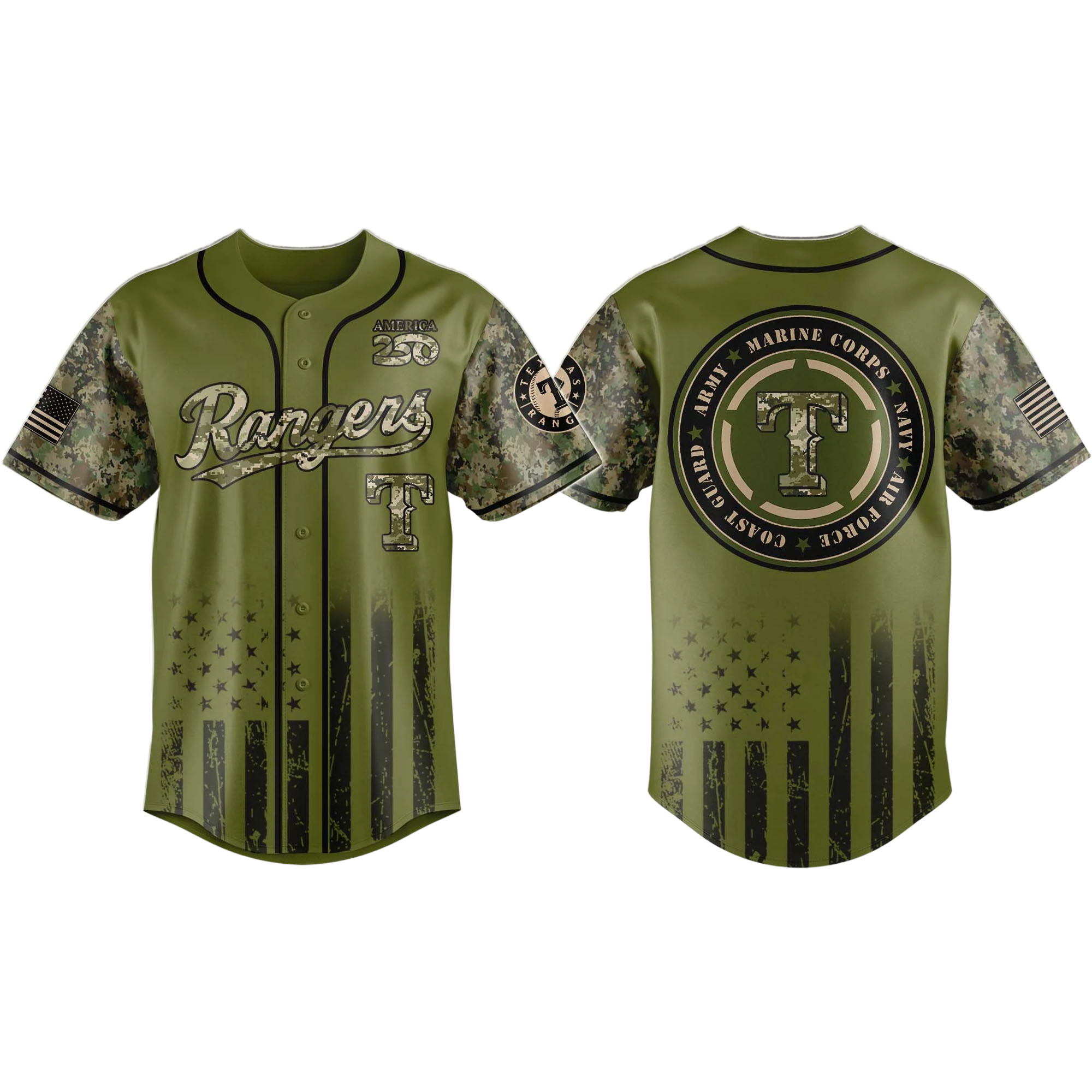 2026 Rangers Military Appreciation Night Jersey 2026 Rangers Military Appreciation Night Jersey