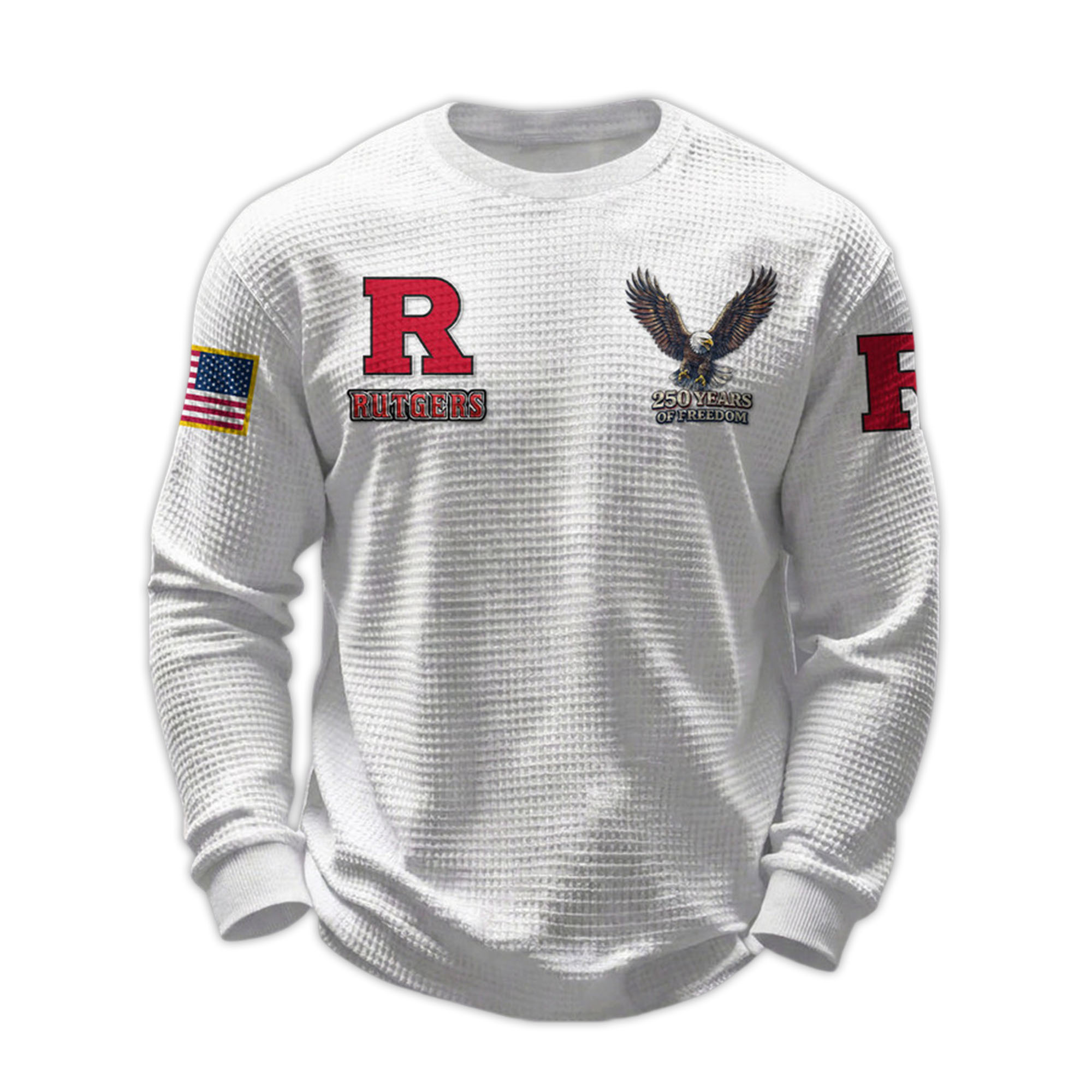 2026 Rutgers 250 Years Of Freedom Waffle Sweatshirt 2026 Rutgers 250 Years Of Freedom Waffle Sweatshirt