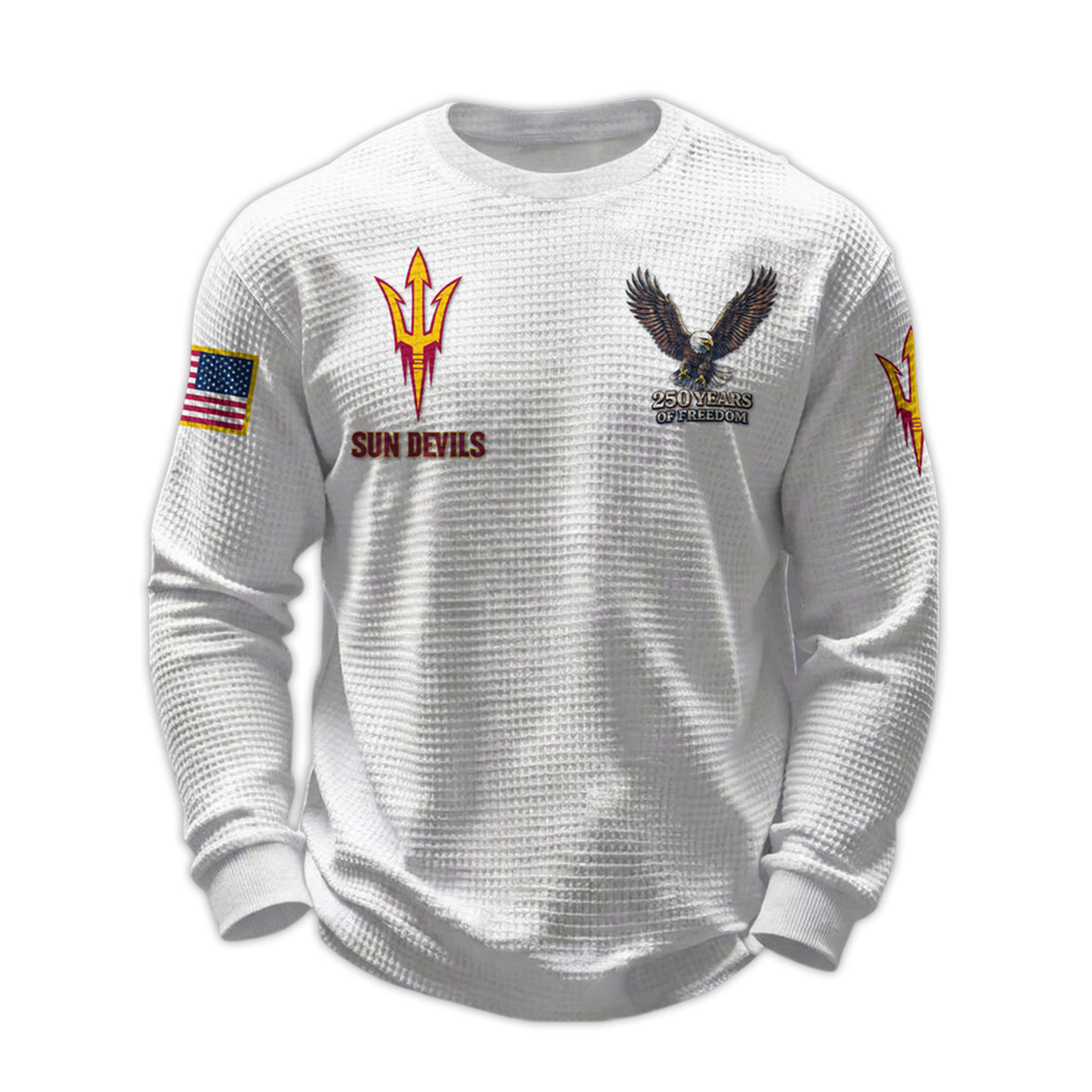 2026 Sun Devils 250 Years Of Freedom Waffle Sweatshirt 2026 Sun Devils 250 Years Of Freedom Waffle Sweatshirt