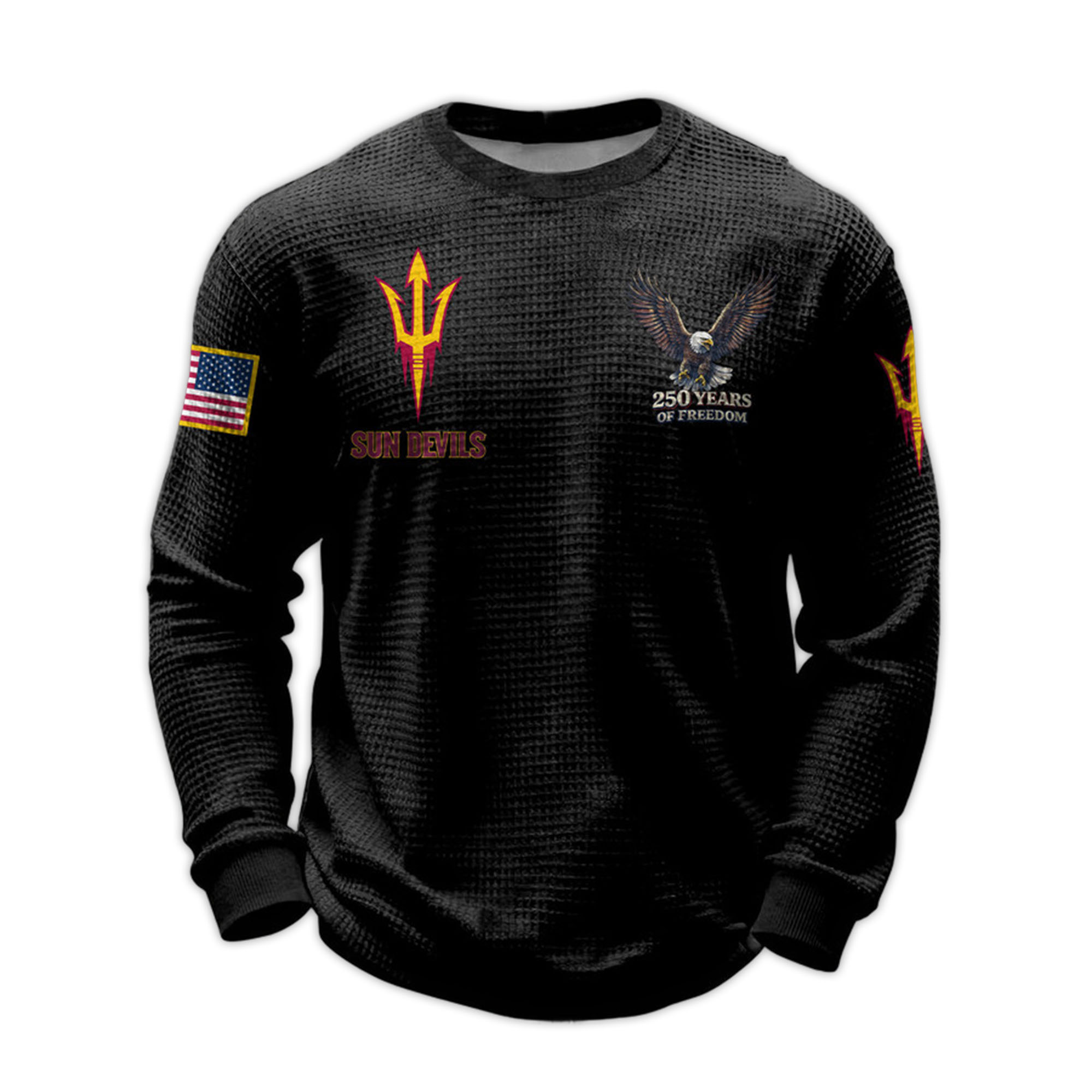2026 Sun Devils 250 Years Of Freedom Waffle Sweatshirt 2 2026 Sun Devils 250 Years Of Freedom Waffle Sweatshirt 2