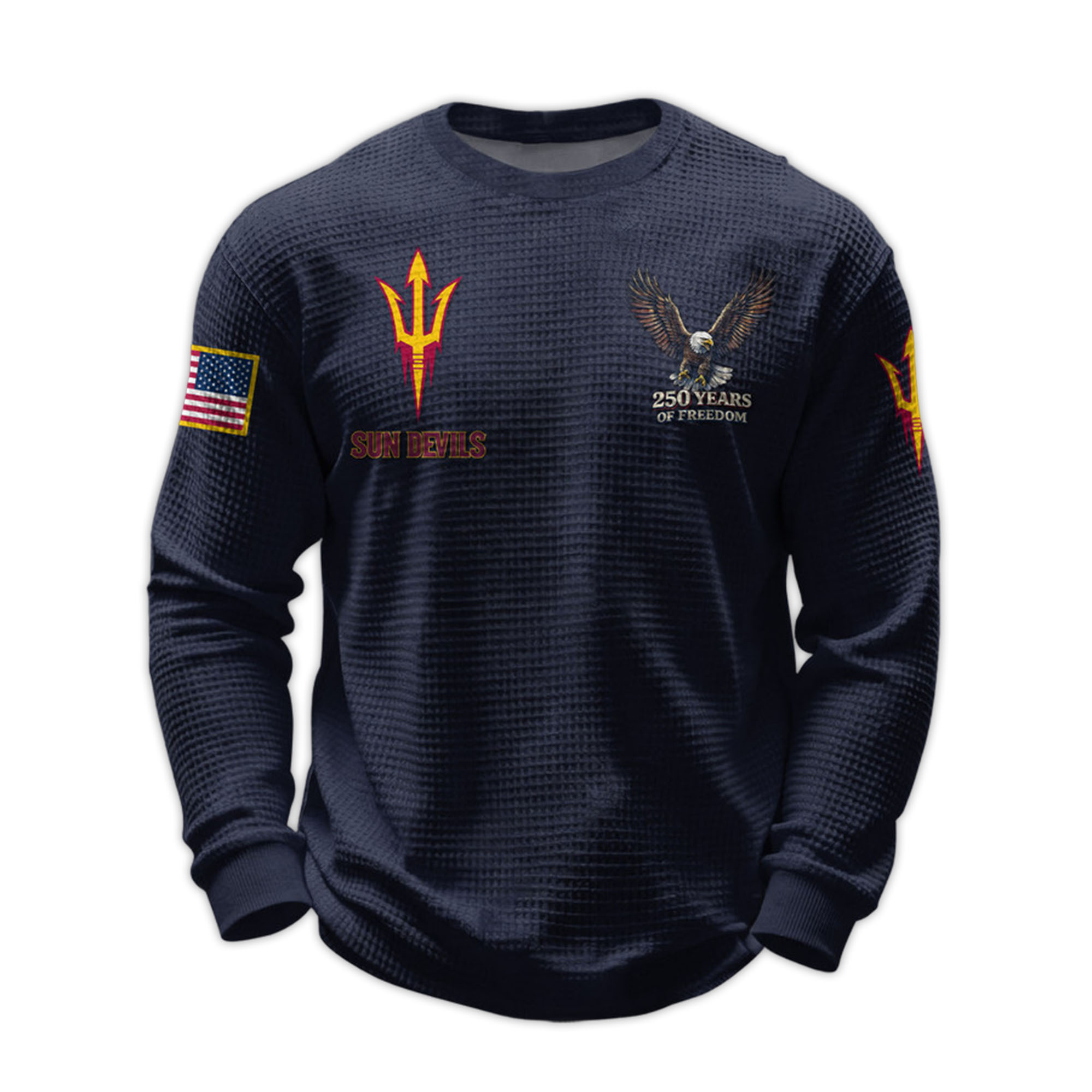 2026 Sun Devils 250 Years Of Freedom Waffle Sweatshirt 5 2026 Sun Devils 250 Years Of Freedom Waffle Sweatshirt 5