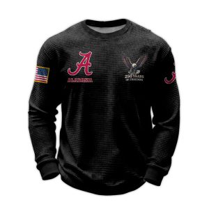 2026 Alabama 250 Years Of Freedom Waffle Sweatshirt 1