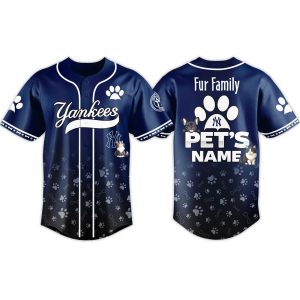 2026 Yankees Fur Family Pet Game Night Jersey 1