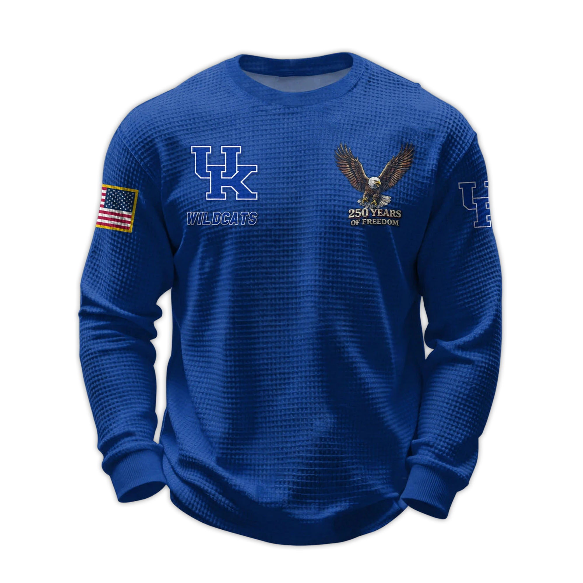 2026 Wildcats 250 Years Of Freedom Waffle Sweatshirt 3 2026 Wildcats 250 Years Of Freedom Waffle Sweatshirt (2)