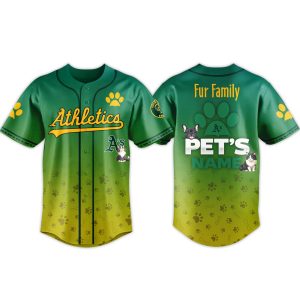 2026 Athletics Fur Family Pet Game Night Jersey 1