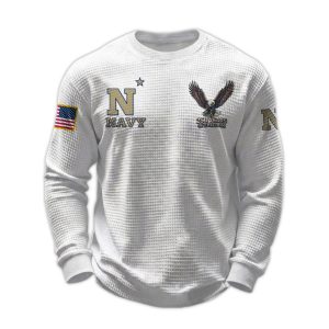 2026 Navy 250 Years Of Freedom Waffle Sweatshirt 1