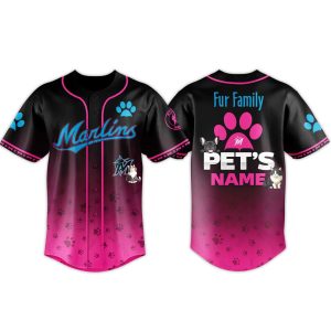 2026 Marlins Fur Family Pet Game Night Jersey 1