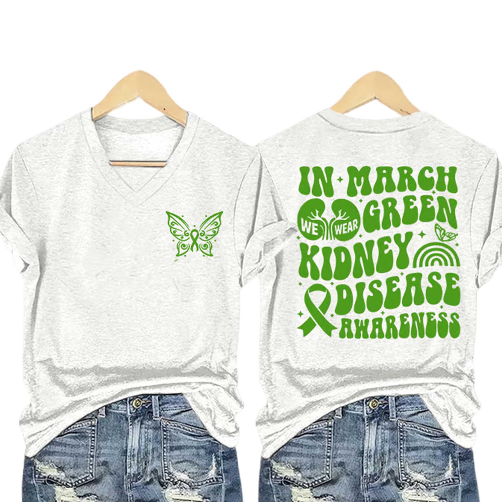 In March Green We Wear Kidney Disease Awareness Shirt 2 In March Green We Wear Kidney Disease Awareness Shirt (2)