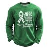 In March Green We Wear Kidney Disease Awareness Waffle Sweatshirt (2)