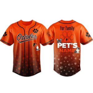 2026 Orioles Fur Family Pet Game Night Jersey 1