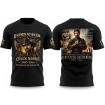 Legends Never Die Chuck Norris 1940-2026 Shirt