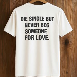 Die Single But Never Beg Someone For Love Shirt (1)