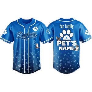 2026 Dodgers Fur Family Pet Game Night Jersey 1
