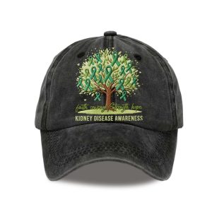 Faith Courage Strength Hope Kidney Disease Awareness Hat (1)