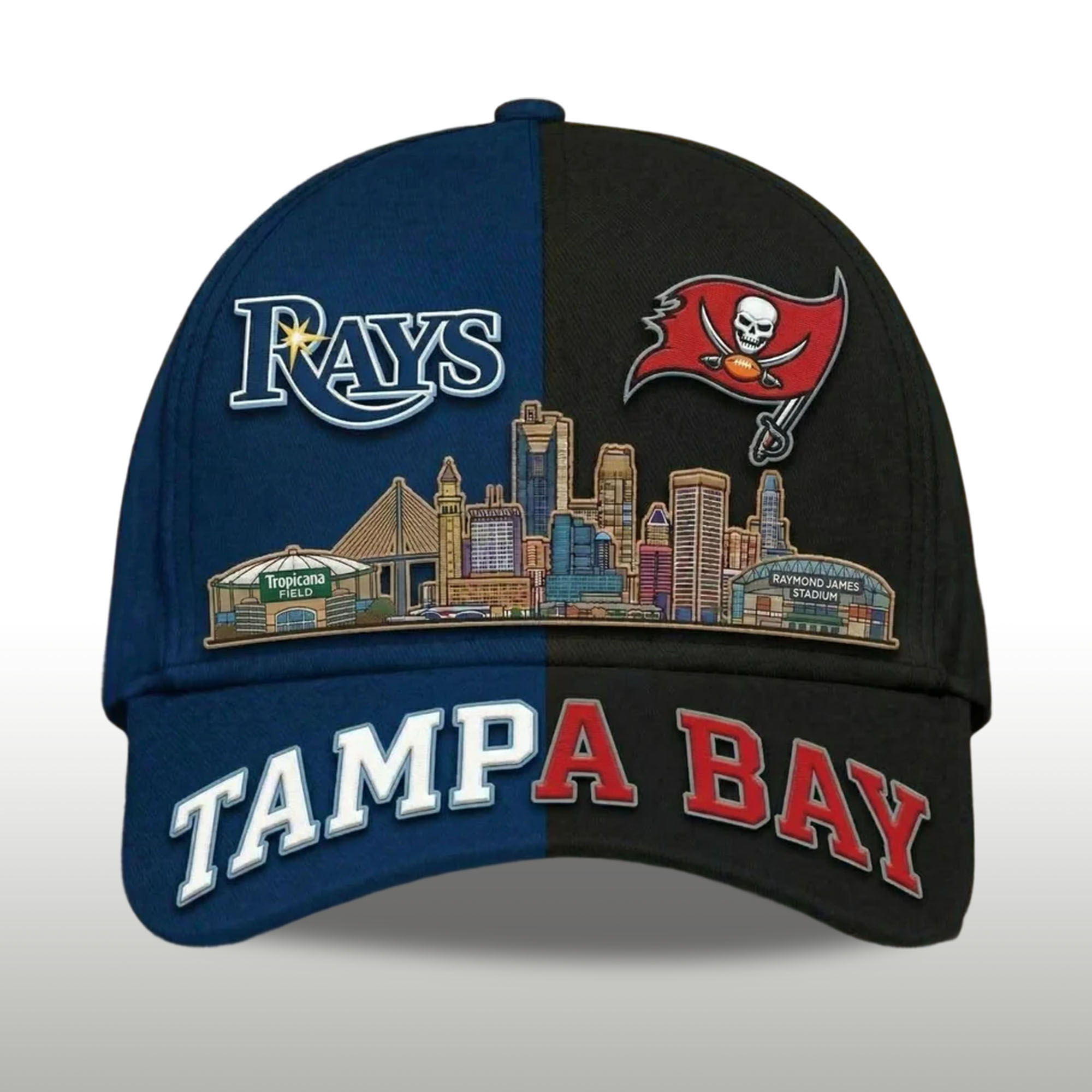 Tampa Bay Rays x Buccaneers Stadium Skyline Hat 2 Tampa Bay Rays x Buccaneers Stadium Skyline Hat (2)