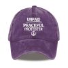 Unpaid Peaceful Protester Print Baseball Cap (4)