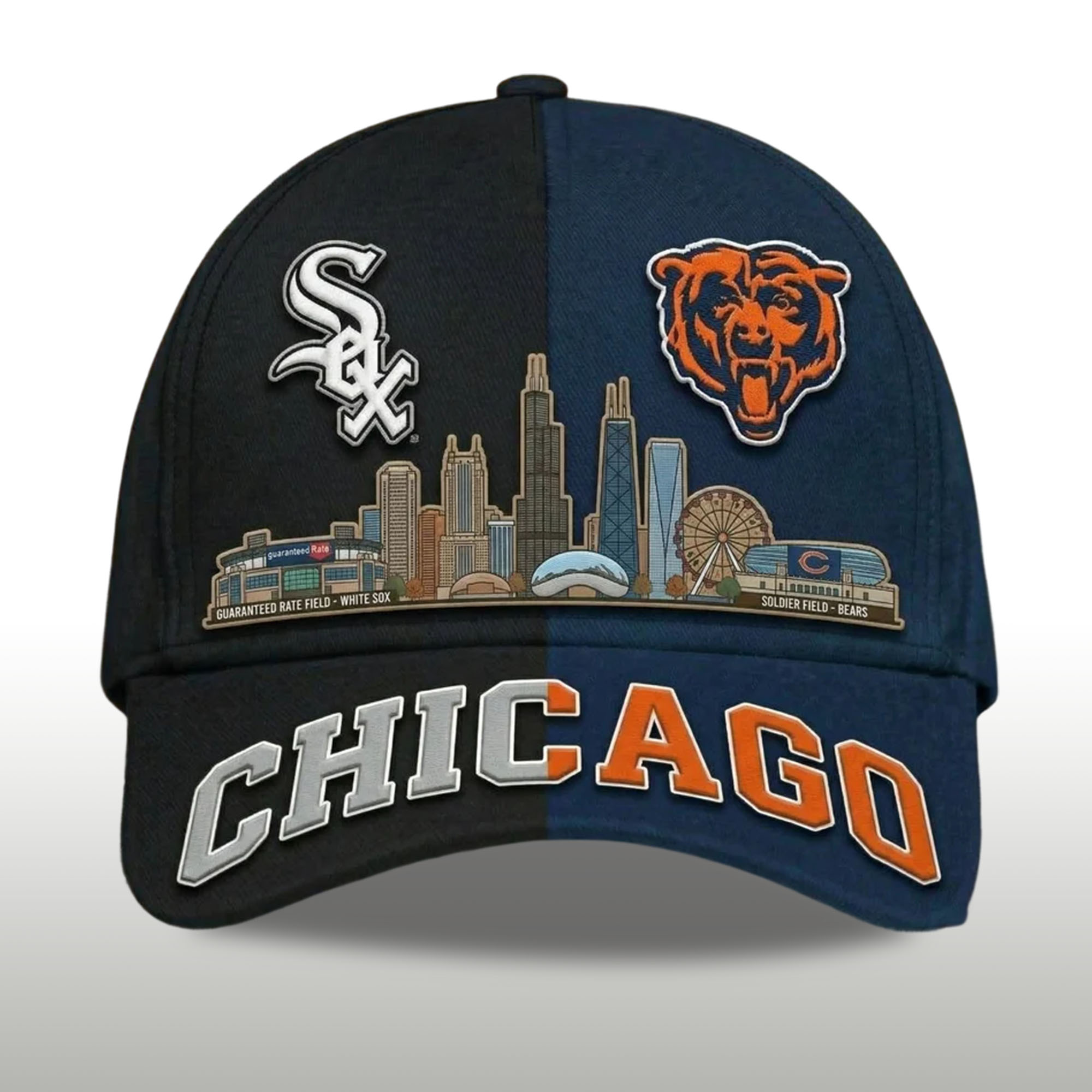 White Sox x Bears Stadium Skyline Hat 2 White Sox x Bears Stadium Skyline Hat (2)