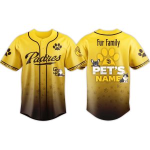 2026 Padres Fur Family Pet Game Night Jersey 1