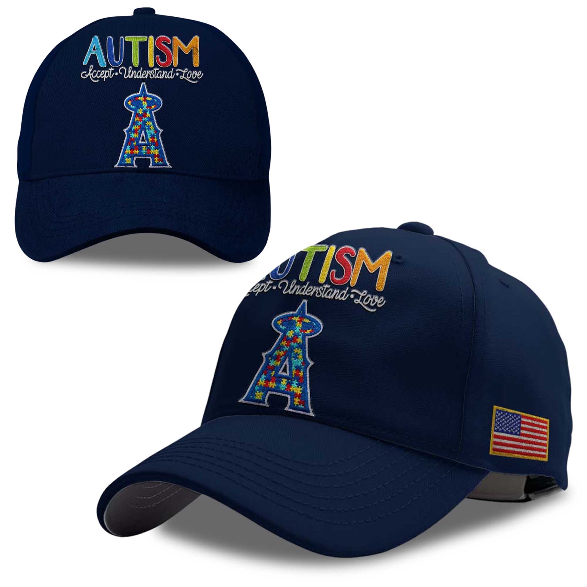 2026 Angels Autism Accept Understand Love America Hat 2026 Angels Autism Accept Understand Love America Hat