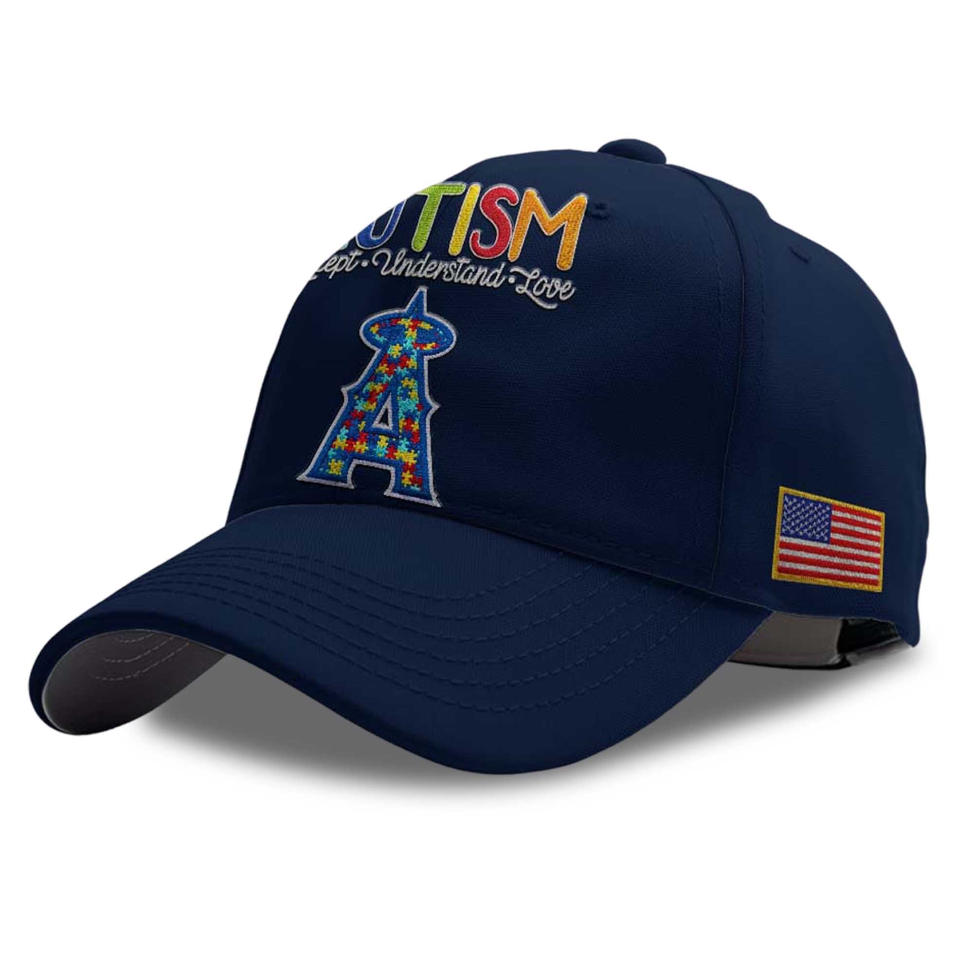 2026 Angels Autism Accept Understand Love America Hat 3 2026 Angels Autism Accept Understand Love America Hat 3
