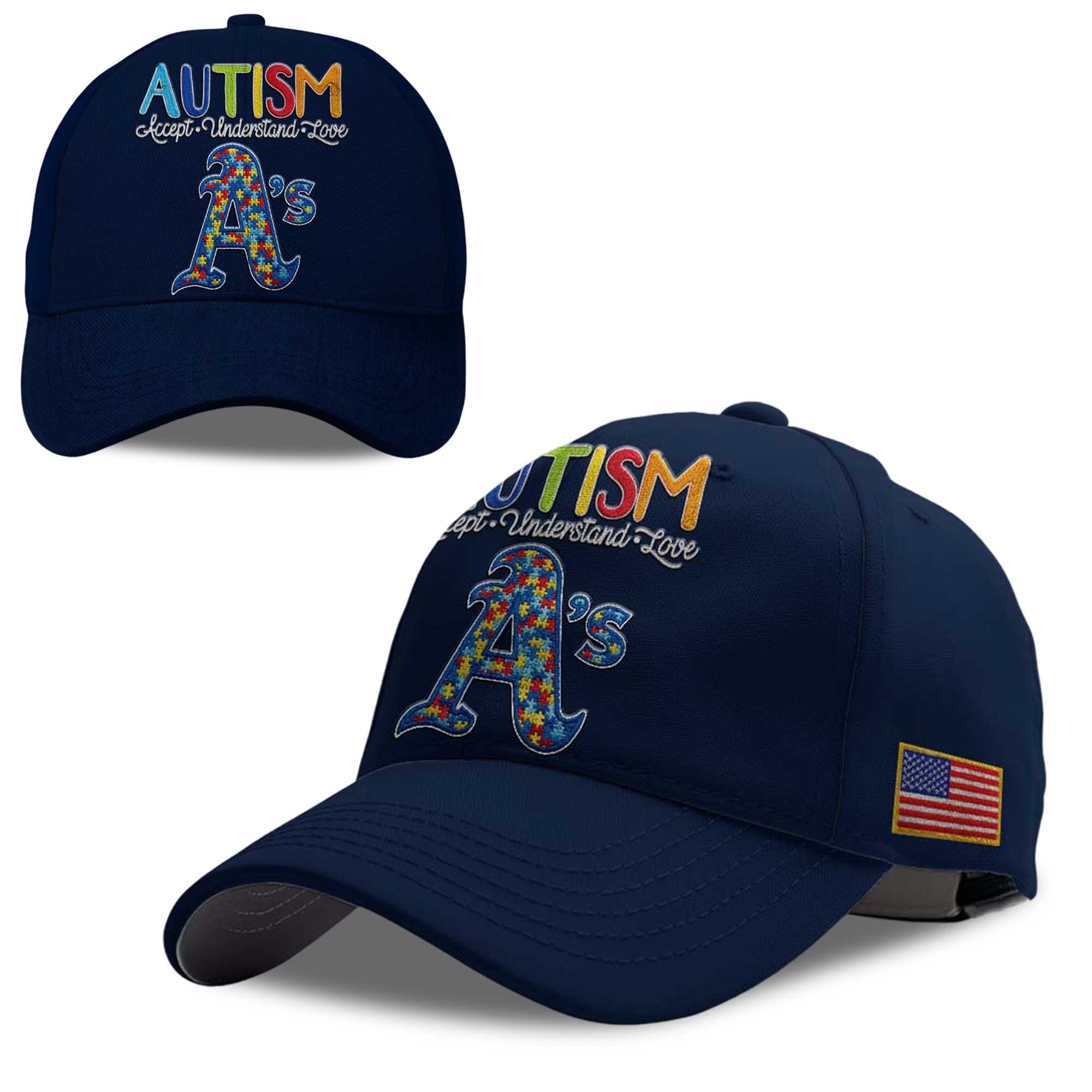 2026 Athletics Autism Accept Understand Love America Hat 2026 Athletics Autism Accept Understand Love America Hat