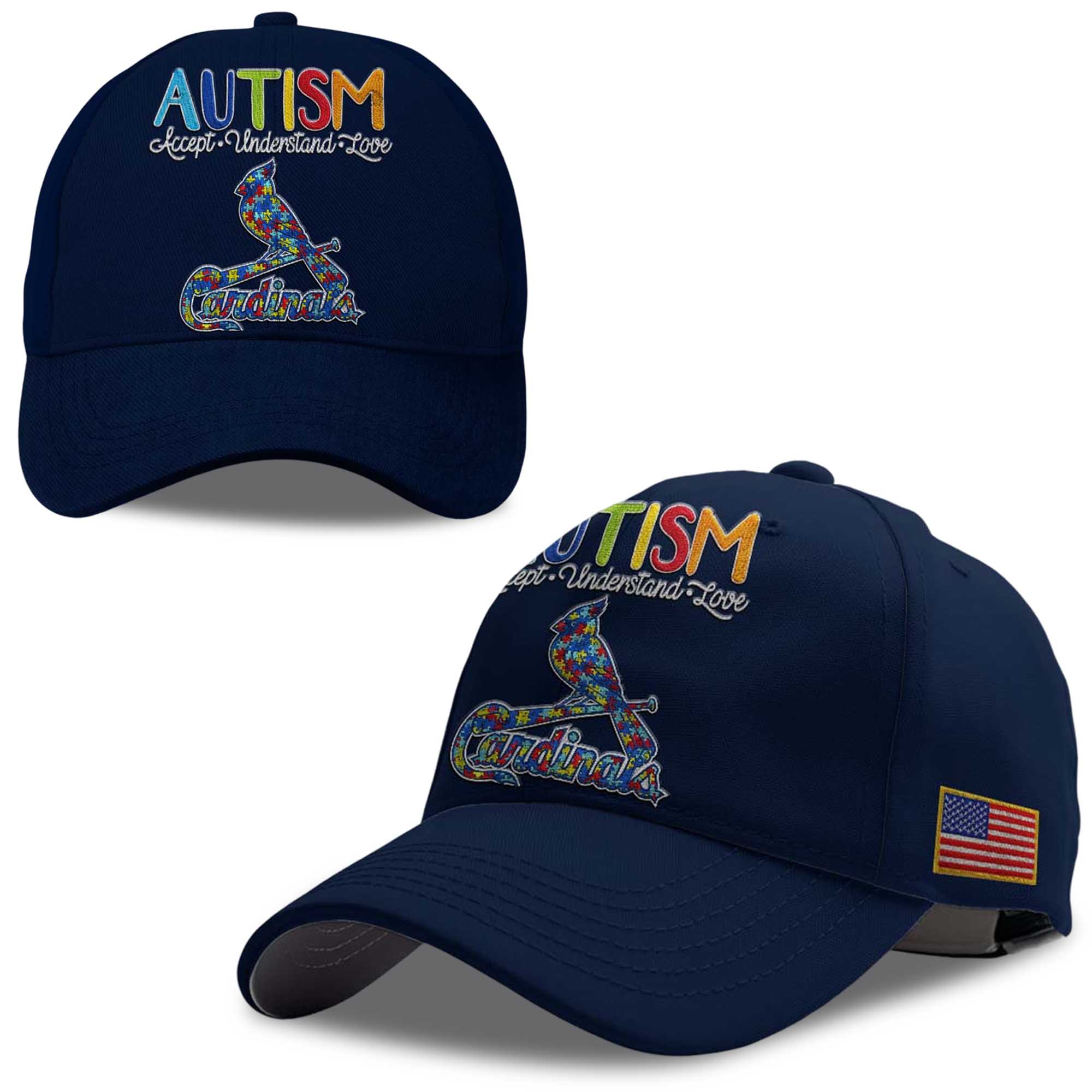 2026 Cardinals Autism Accept Understand Love America Hat 2026 Cardinals Autism Accept Understand Love America Hat