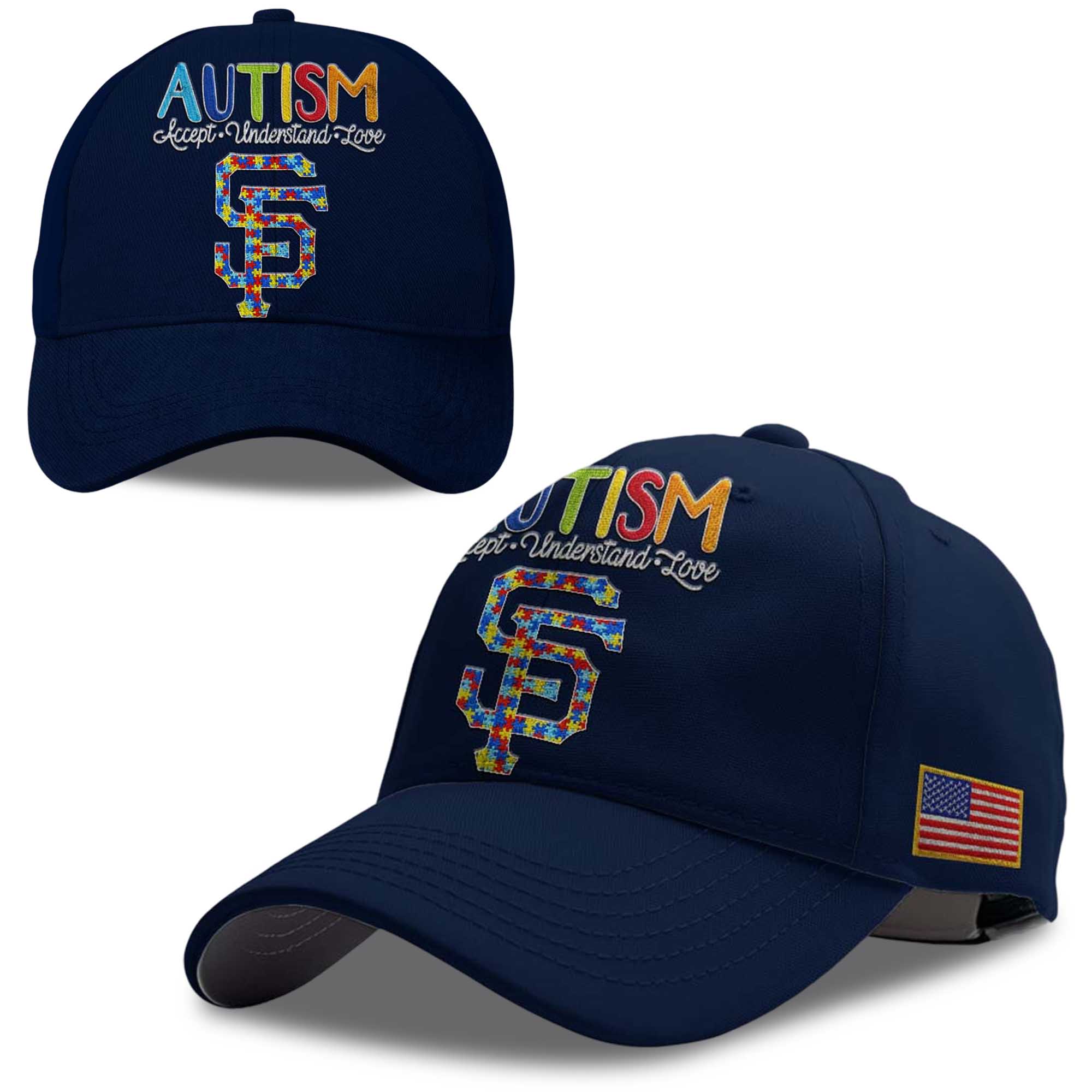2026 Giants Autism Accept Understand Love America Hat 2026 Giants Autism Accept Understand Love America Hat