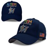 2026 Marlins Autism Accept Understand Love America Hat