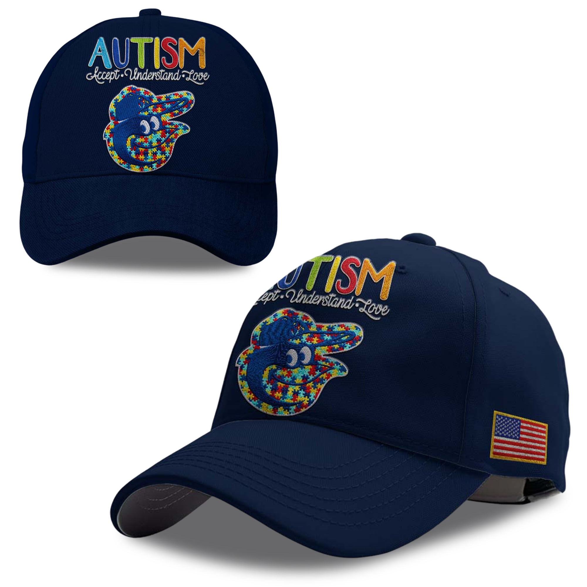 2026 Orioles Autism Accept Understand Love America Hat 2026 Orioles Autism Accept Understand Love America Hat