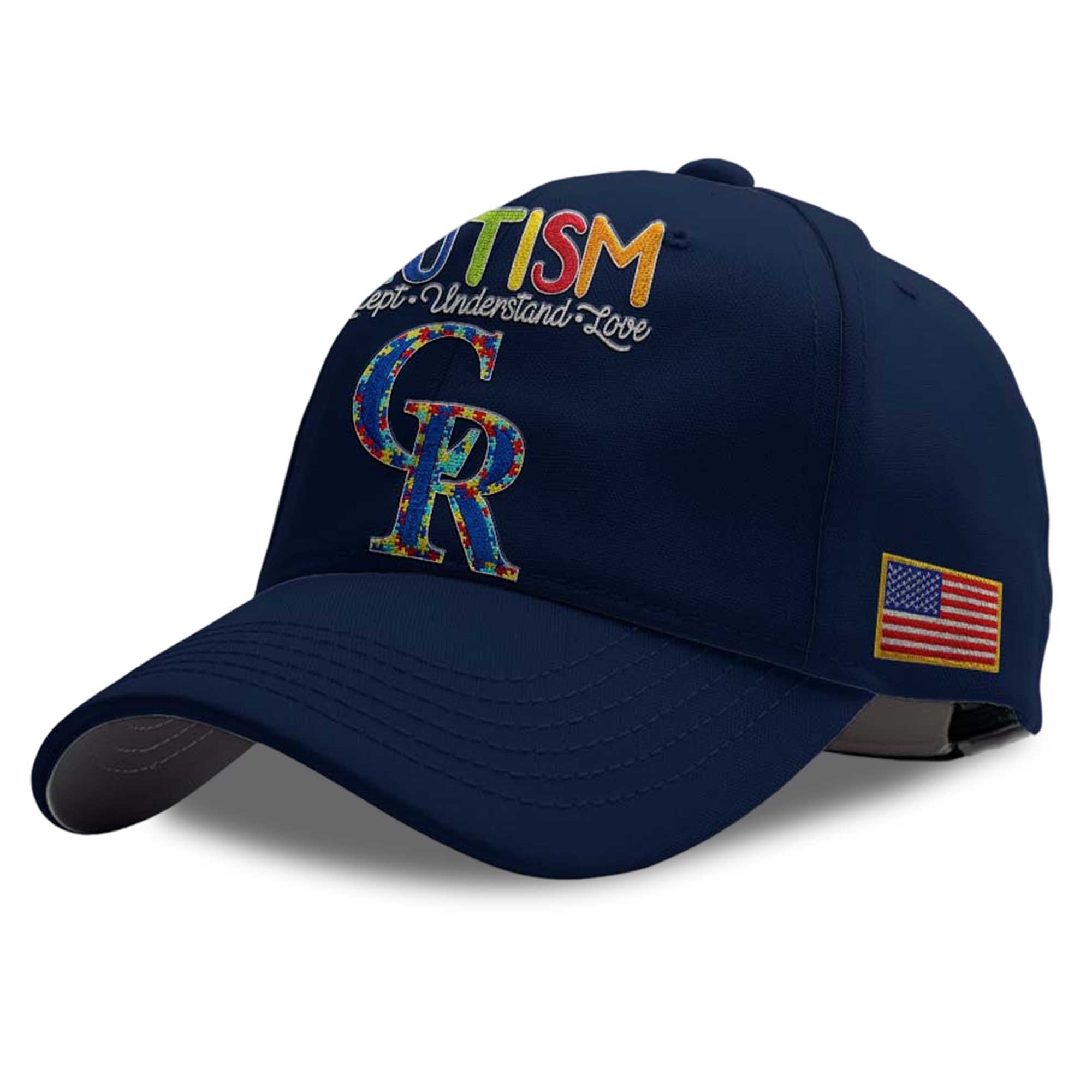 2026 Rockies Autism Accept Understand Love America Hat 3 2026 Rockies Autism Accept Understand Love America Hat 3