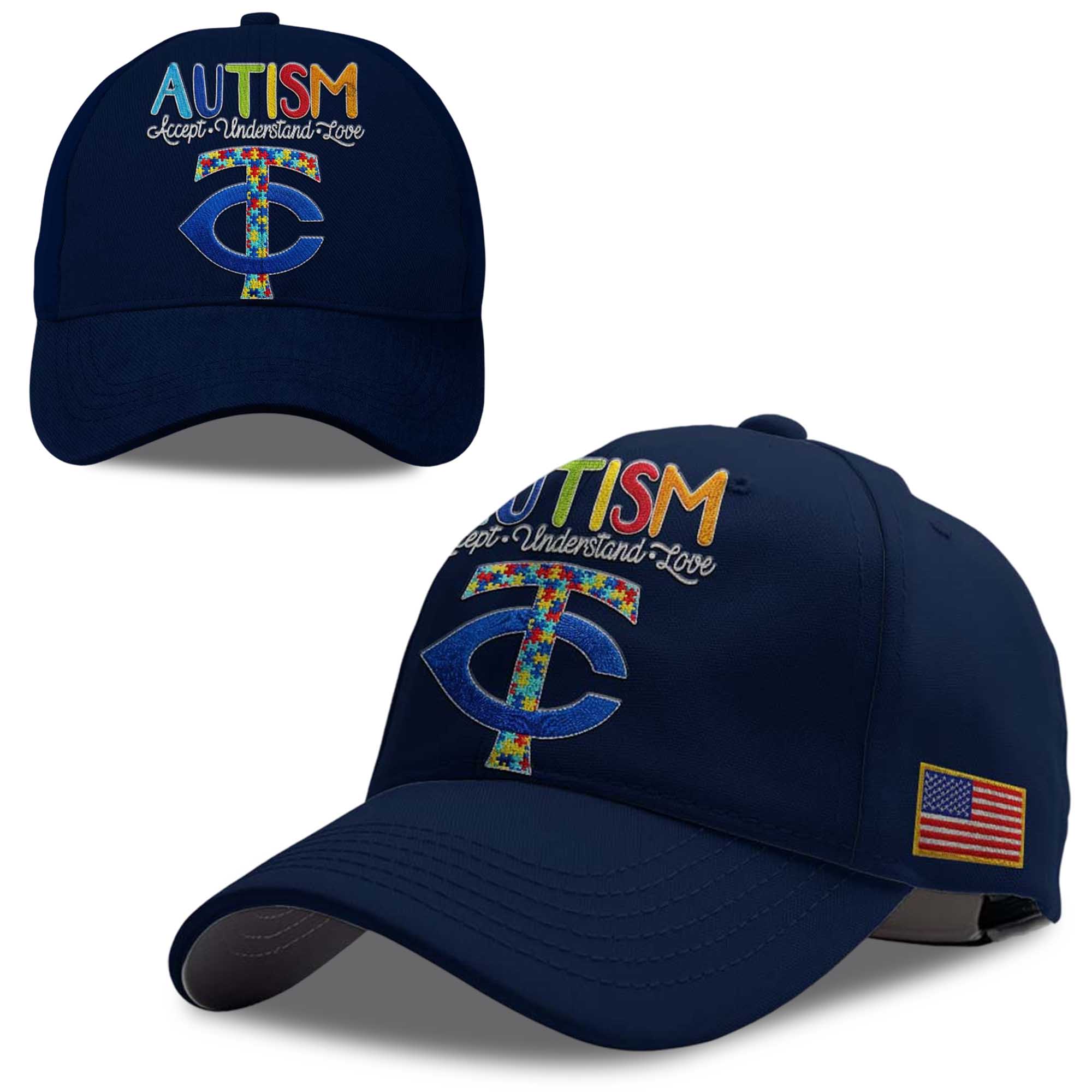 2026 Twins Autism Accept Understand Love America Hat 2026 Twins Autism Accept Understand Love America Hat