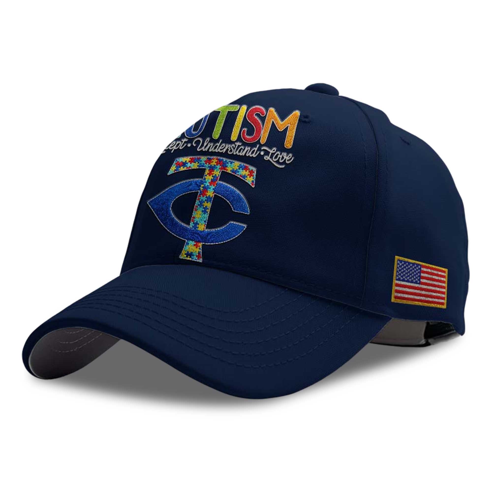 2026 Twins Autism Accept Understand Love America Hat 2 2026 Twins Autism Accept Understand Love America Hat 2