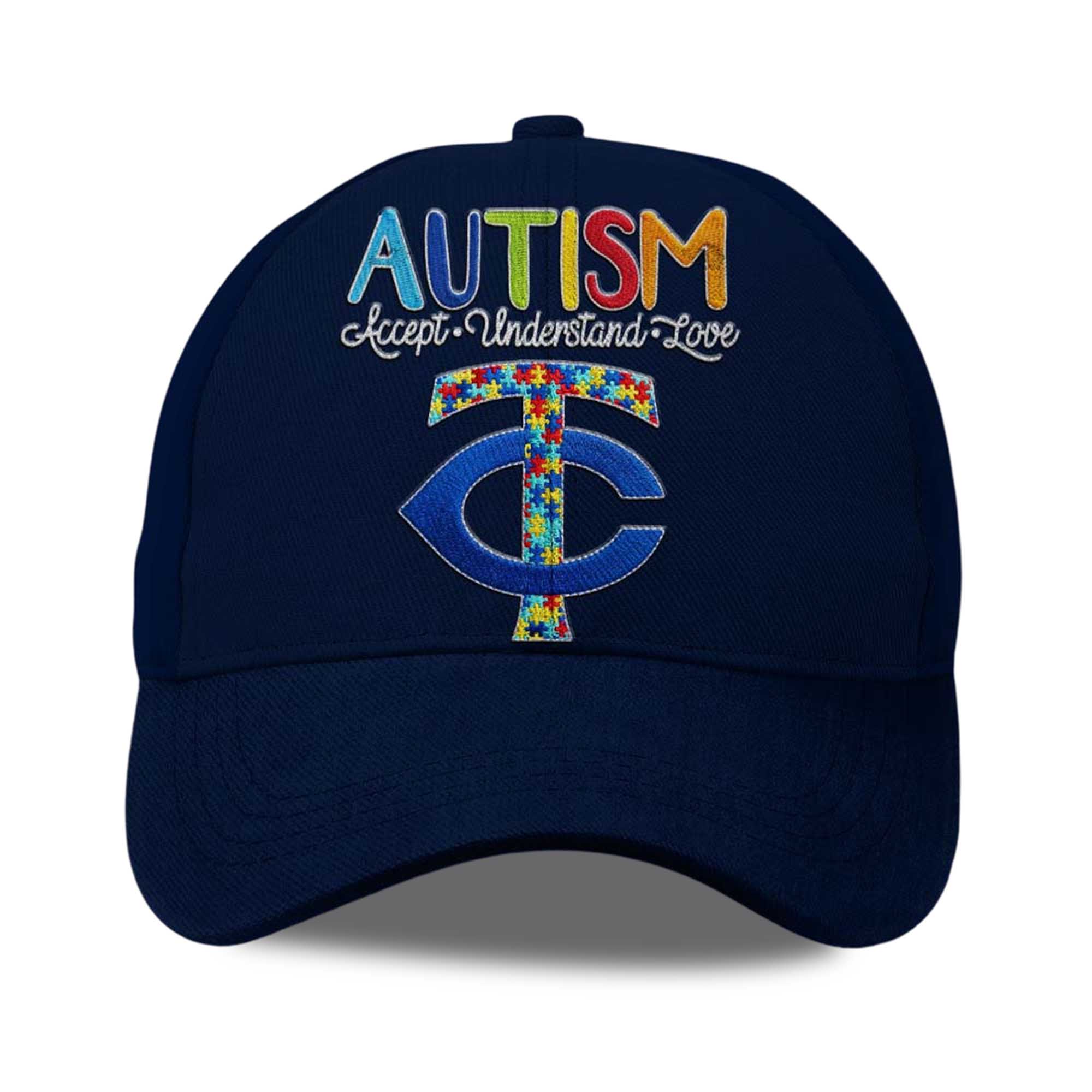2026 Twins Autism Accept Understand Love America Hat 3 2026 Twins Autism Accept Understand Love America Hat 3