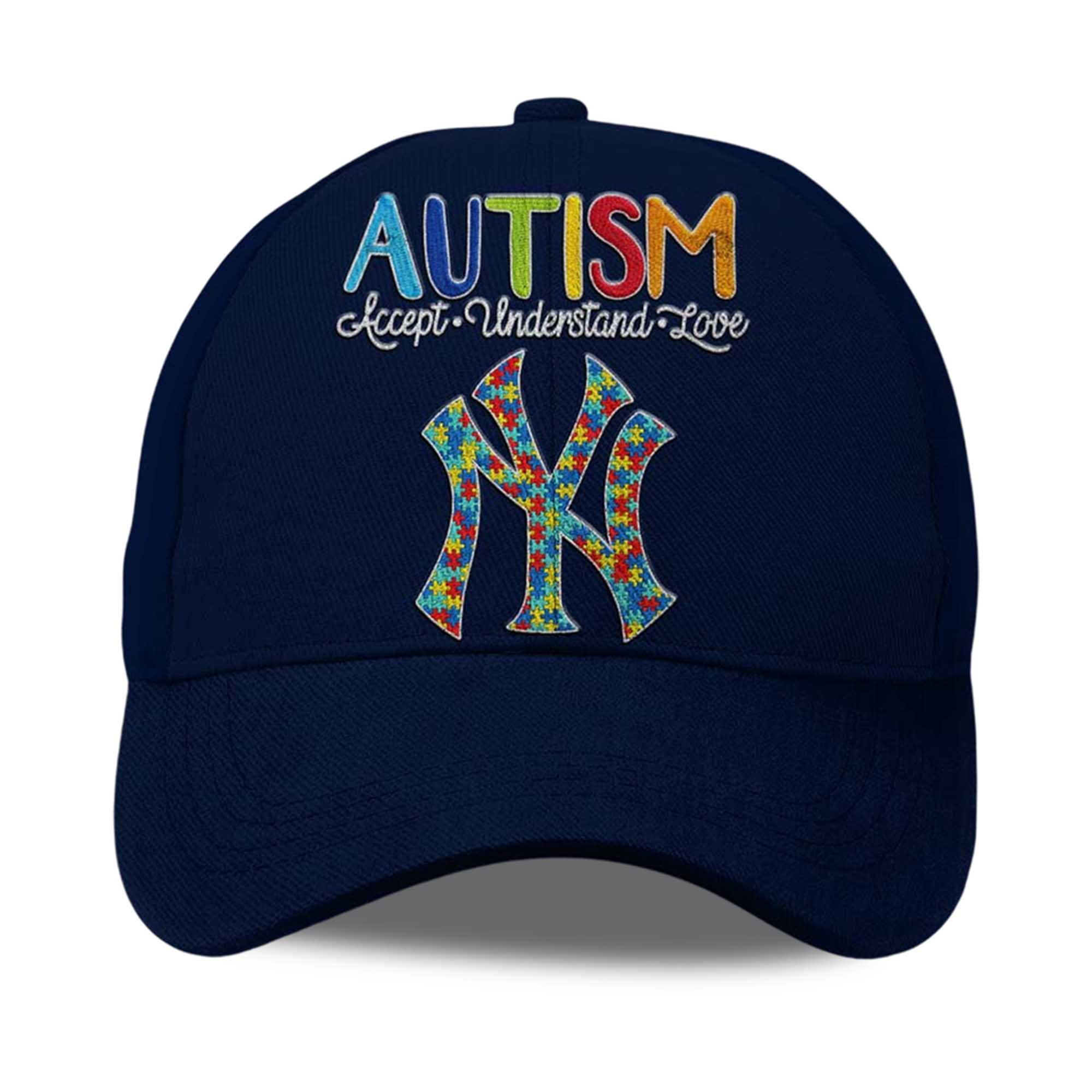 2026 Yankees Autism Accept Understand Love America Hat 3 2026 Yankees Autism Accept Understand Love America Hat 3
