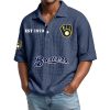 Brewers EST 1969 Waffle Polo Shirt 4