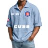 Cubs EST 1876 Waffle Polo Shirt 4