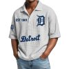 Detroit EST 1901 Waffle Polo Shirt 7 Detroit EST 1901 Waffle Polo Shirt 1